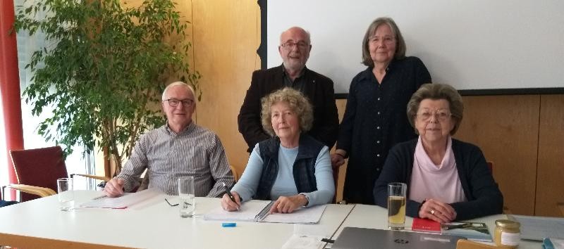 Vorstand Seniorenrat Aichwald - Günter Haller, Christa Deringer, Hannelore Pfannenschmid, Michael Neumann, Sonja Wandel