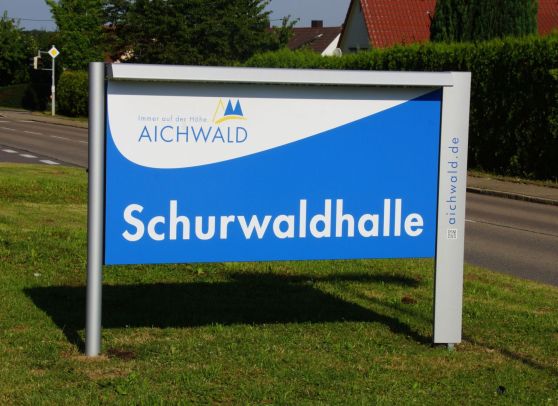 Schild Schurwaldhalle